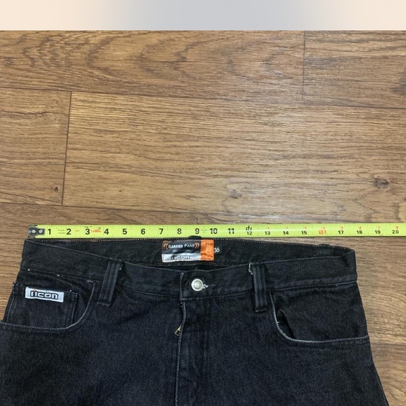 Vintage barrier motorcycle Men's Black Jeans size 36 - Picture 7 of 8